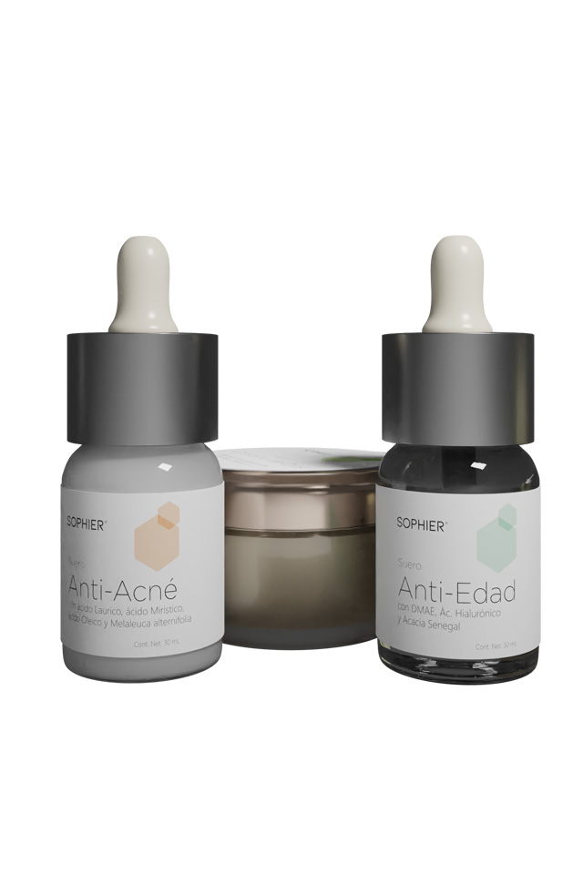 Kit Anti-Acné + Anti-Edad (Suero Anti- Acné + Suero Anti- Edad + Suero Contorno de ojos)