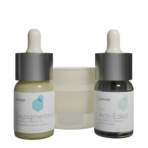 Kit Sophier integral despigmentante + Limpieza Profunda 30 + (Suero Anti-Edad+Suero Despigmentante+Bloqueador Solar)